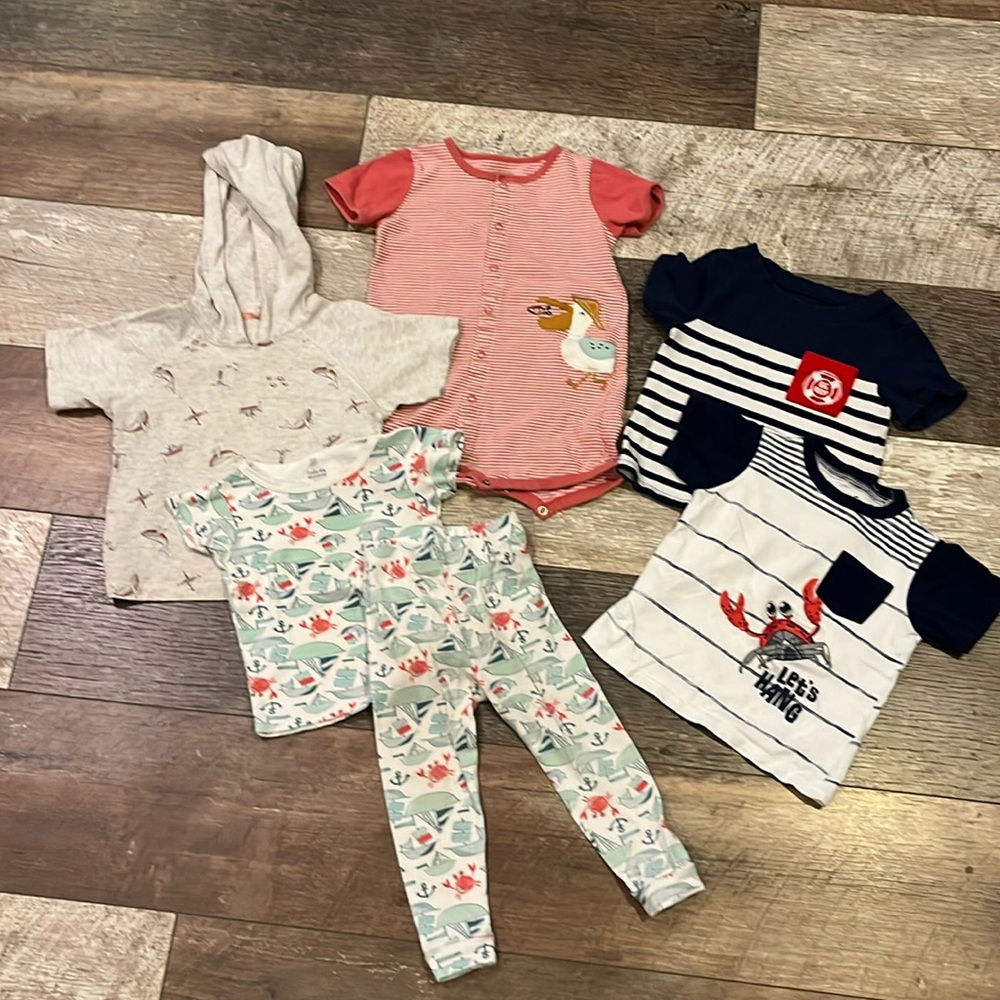 24 Month boy nautical bundle, tshirts are 2T